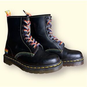 1460 For Pride Smooth Leather Lace Up Boots, Size 4